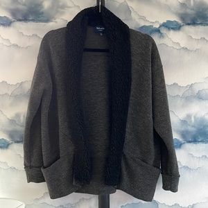 Splendid shawl collar black and gray cardigan - size XS